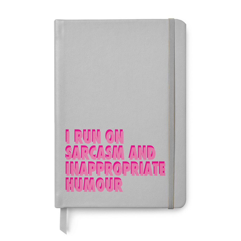 I Run On Sarcasm Leather Style Notebook #5 image